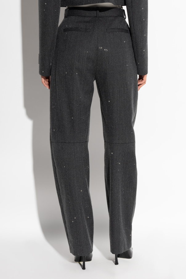 パンツ ALEXANDER WANG Wool pants ALEXANDER WANG Belted pleated wool tapered pants | NET-A-PORTER